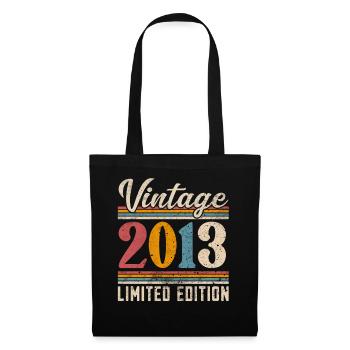 2013 Année de naissance Vintage Retro Vintage - Sac en tissu - noir - Devant