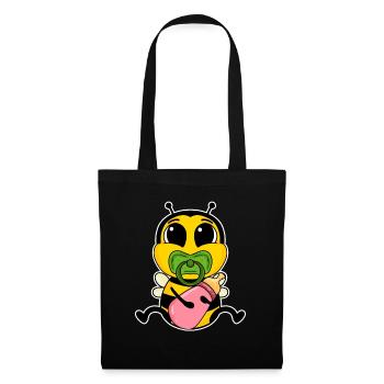 Bébé abeille - Sac en tissu - noir - Devant