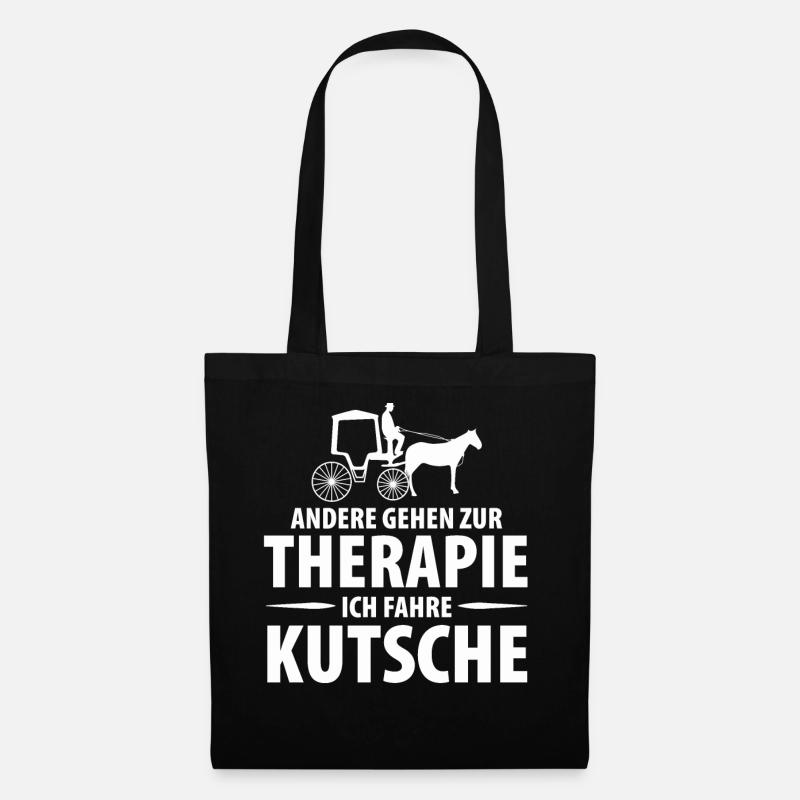Kutscher Kutsche Pferdekutscher Kutschieren - Stoffbeutel - Schwarz