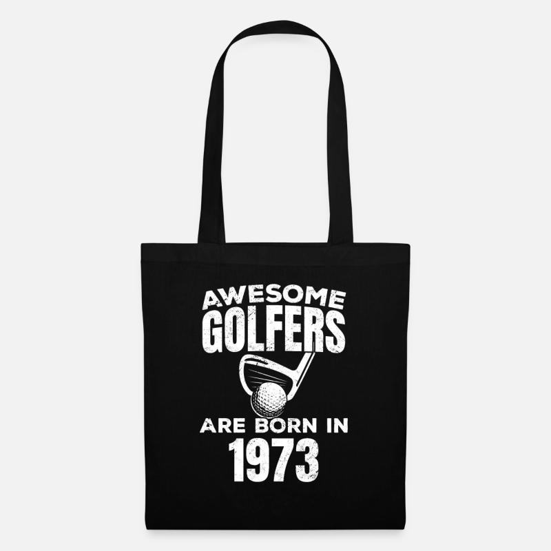 Golfer Geburtstagsfeier Golfen Golfspieler 1973 - Stoffbeutel - Schwarz