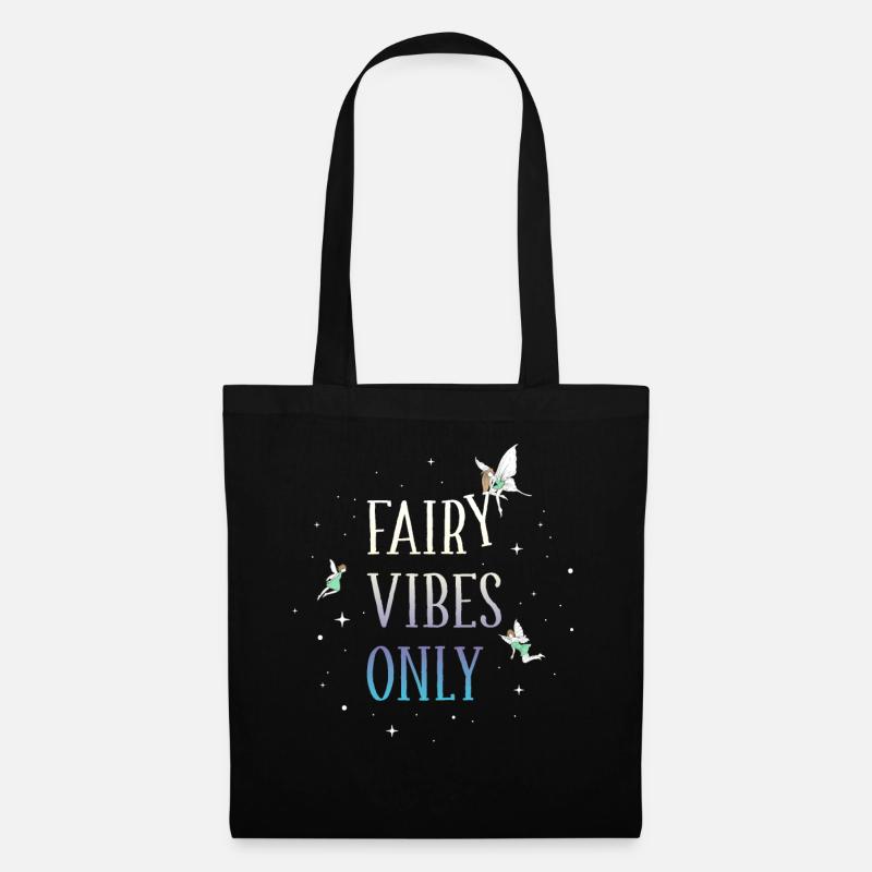 Fairycore Aesthetic Fairy Vibes Only Faecore Feen - Stoffbeutel - Schwarz