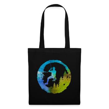 Mountaineer Dad Father's Day Watercolor Climber - Tote Bag - black - Front