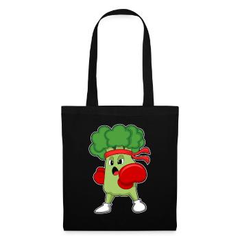 Boxers en brocoli, gants de boxe, boxe - Sac en tissu - noir - Devant