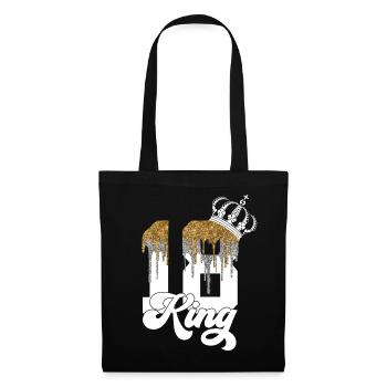 18. GEBURTSTAG KING 18 ENDLICH 18 - Stoffbeutel - Schwarz - Vorne