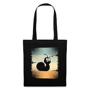 Escargot - Sac en tissu - noir - Devant