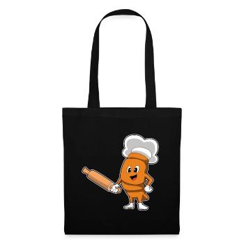 Rouleau à pâtisserie de pain - Sac en tissu - noir - Devant