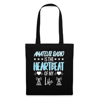 Amateur Radio Radio Radio Radio Radio Amateur Vintage - Sac en tissu - noir - Devant