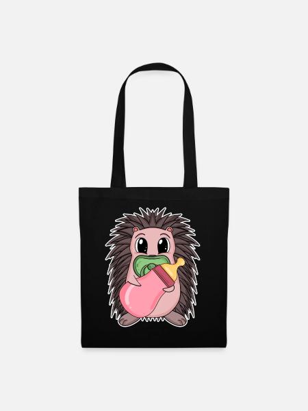 Baby Igel - Stoffbeutel - Schwarz