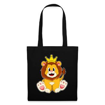 Couronne de Lion - Sac en tissu - noir - Devant