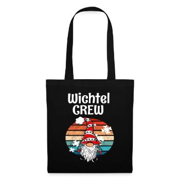 Wichtel Crew Weihnachts Gnom - Stoffbeutel - Schwarz - Vorne
