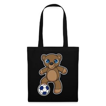 Bear Soccer Player Soccer - Tote Bag - black - Front