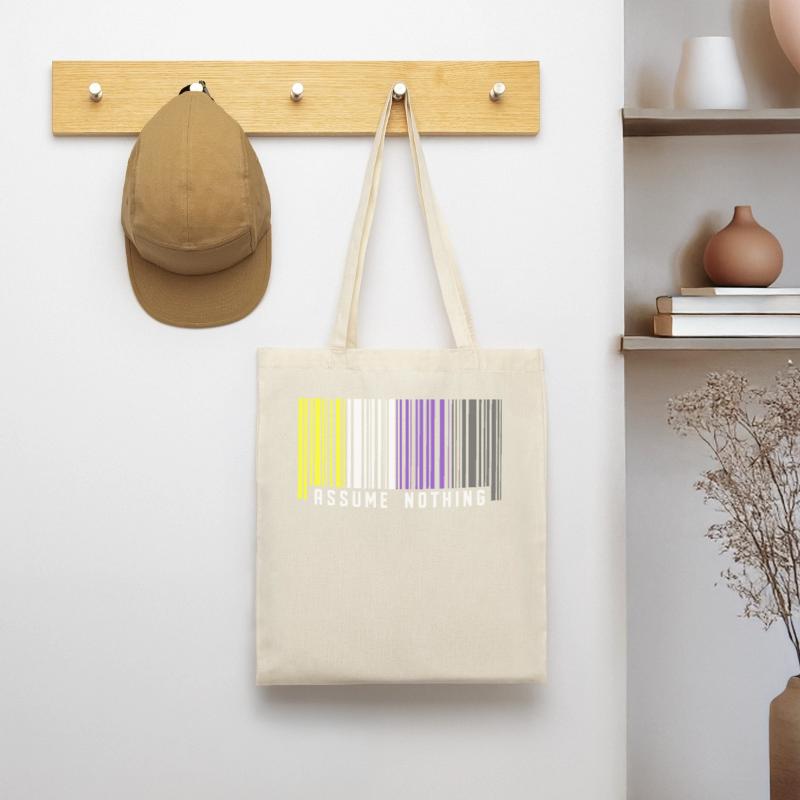 Nonbinary | Non-Binary Pride Barcode Flag Tote Bag