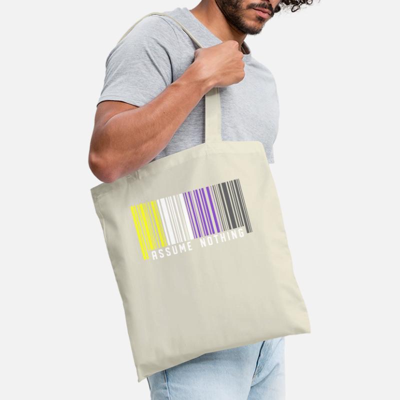 Nonbinary | Non-Binary Pride Barcode Flag Tote Bag