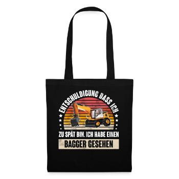 Bagger - Stoffbeutel - Schwarz - Vorne