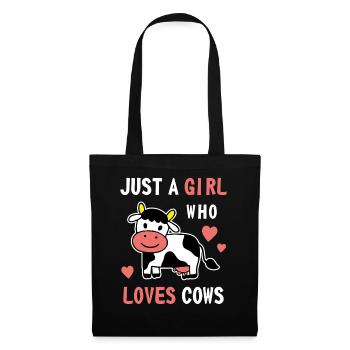 Just A Girl Who Loves Cows Farmer Milk Lover Cow F - Tote Bag - black - Front