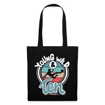Football 10 years children's birthday party - Tote Bag - black - Front