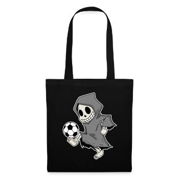 Grim Reaper avec le football - Sac en tissu - noir - Devant