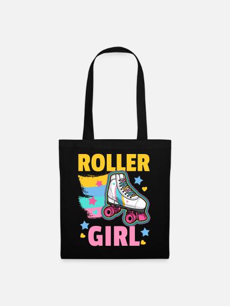 Rollschuhe Roller Girl - Stoffbeutel - Schwarz