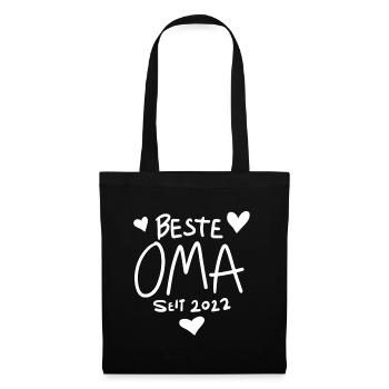 Oma 2022 - Werdende Oma 2022 - Stoffbeutel - Schwarz - Vorne