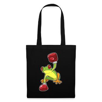 Boxer Grenouille Boxe Gants de Boxe Boxe - Sac en tissu - noir - Devant