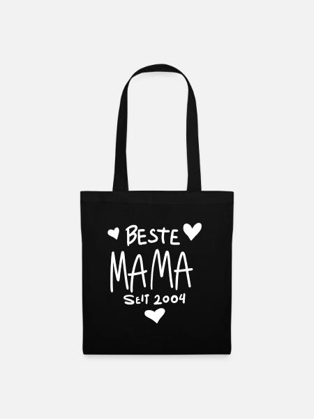 Beste Mama seit 2004 - Stoffbeutel - Schwarz