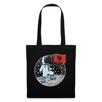 Astronaute avec drapeau Albanie - Sac en tissu - noir - Devant