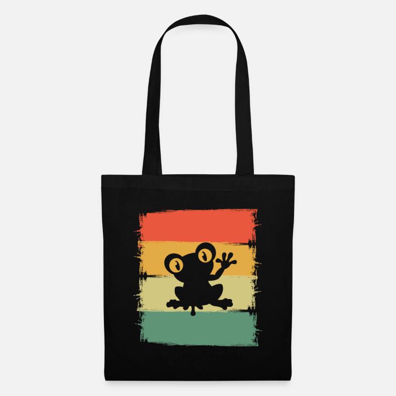 Frosch - Stoffbeutel - Schwarz