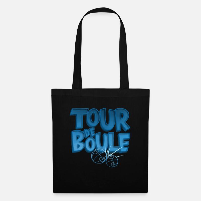 Tour de Boule Pétanque blue - Tote Bag - black