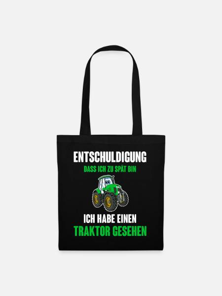 Traktor - Stoffbeutel - Schwarz