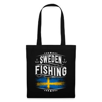 Suède Pêche Pêcheur Pêcheur - Sac en tissu - noir - Devant