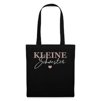 Kleine Schwester - Stoffbeutel - Schwarz - Vorne