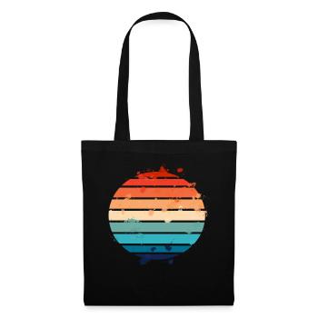 Splatter Retro Sunset - Stoffbeutel - Schwarz - Vorne