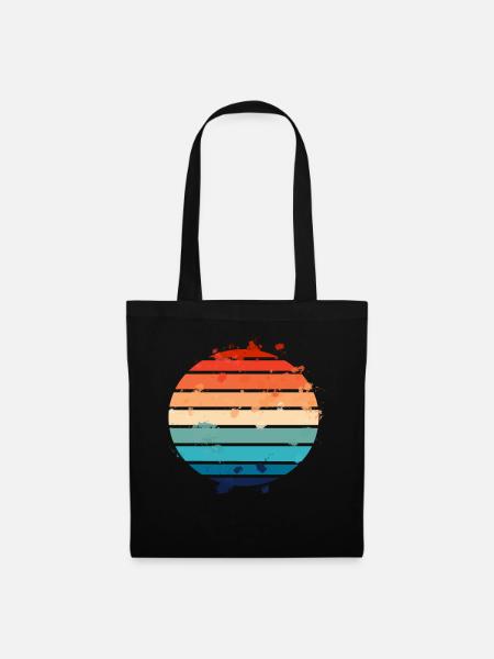 Splatter Retro Sunset - Stoffbeutel - Schwarz