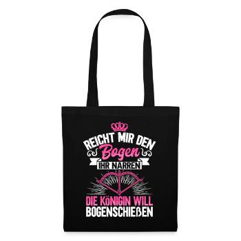 Bogenschützin Geschenk Bogenschießen Bogensport - Stoffbeutel - Schwarz - Vorne