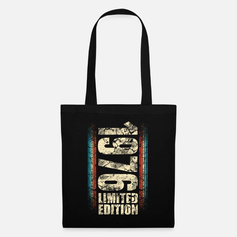 1976 Année de naissance Année de construction Naissance Anniversaire - Sac en tissu - noir