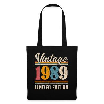 1989 Millésime Année de construction Anniversaire Vintage - Sac en tissu - noir - Devant