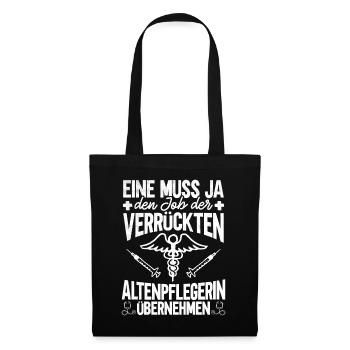 Altenpflegerin Altersheim Altenpflege Geschenk - Stoffbeutel - Schwarz - Vorne