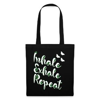 Inhale Exhale repeat yoga meditation - Tote Bag - black - Front