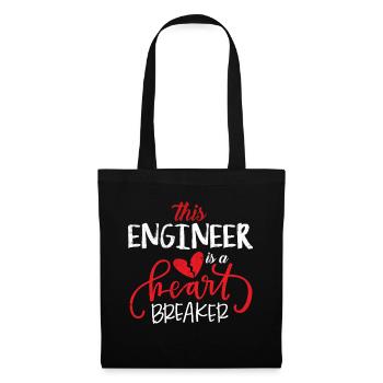 Engineer Heart Breaker Hearts Day Valentines Day - Stoffbeutel - Schwarz - Vorne