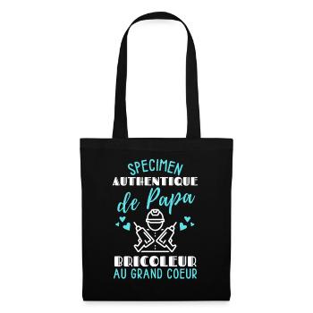 Spécimen Authentique de Papa Bricoleur/Humour papa - Sac en tissu - noir - Devant