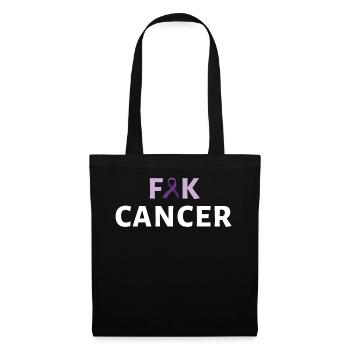 F Cancer Purple Pancreatic Cancer Awareness - Stoffbeutel - Schwarz - Vorne
