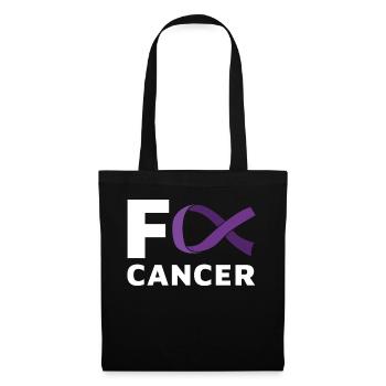 F Cancer Purple Pancreatic Cancer - Stoffbeutel - Schwarz - Vorne