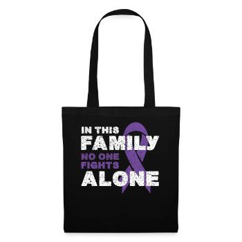 Fights Alone November Purple Pancreatic Cancer - Stoffbeutel - Schwarz - Vorne