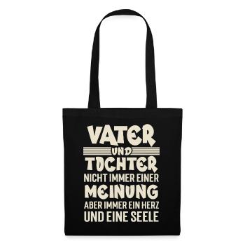 Vater Und Tochter - Stoffbeutel - Schwarz - Vorne