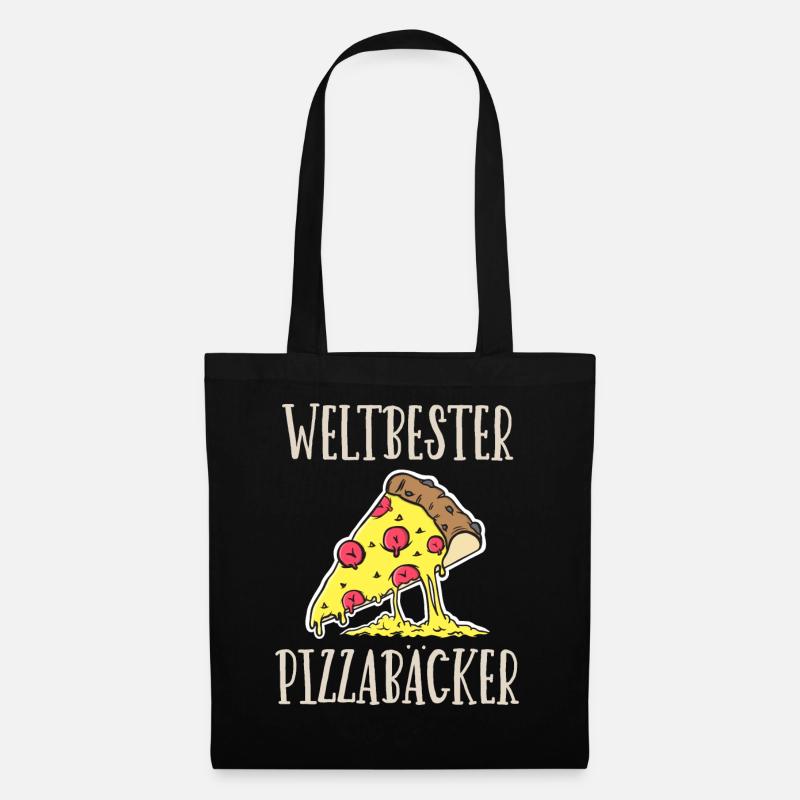 Weltbester Pizzabäcker - Stoffbeutel - Schwarz