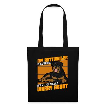 Funny Rottweiler Dog Gift - Tote Bag - black - Front