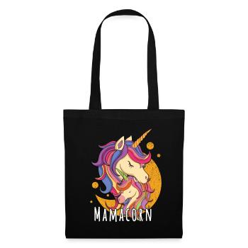 Rainbow Unicorn Mom Mama Mother's Day - Stoffbeutel - Schwarz - Vorne