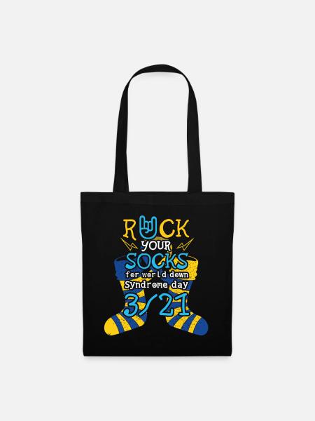 21 Rock Socks World Down Syndrome Awareness Day - Stoffbeutel - Schwarz