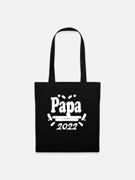 Papa 2022 - Vater 2022 - Stoffbeutel - Schwarz