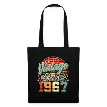 1967 Geburtsjahr Vintage Geburtstag - Stoffbeutel - Schwarz - Vorne